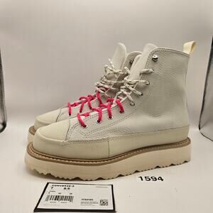 CONVERSE WOMEN'S 8.5 CHUCK TAYLOR UNISEX CRAFTED LEATHER BOOT NWOB EGRET 173212C